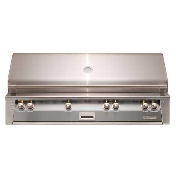 Alfresco ALXE 56-inch Built-In Jumbo Gas Grill with Sear Zone &amp; Rotisserie - Natural Gas - Signal Grey-Gloss - ALXE-56BFG-NG-S7004