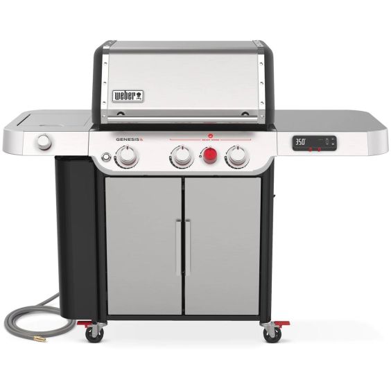 Weber GENESIS SX-335 Natural Gas Smart Grill with Sear Burner &amp; Side Burner - Stainless Steel - 37600001