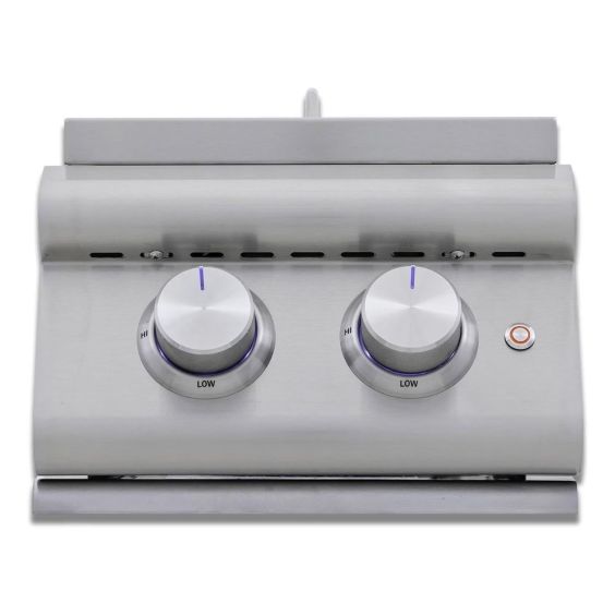 Blaze Premium LTE+ Propane Gas Stainless Steel Double Side Burner W/ Lid - BLZ-SB2-LTE3-LP