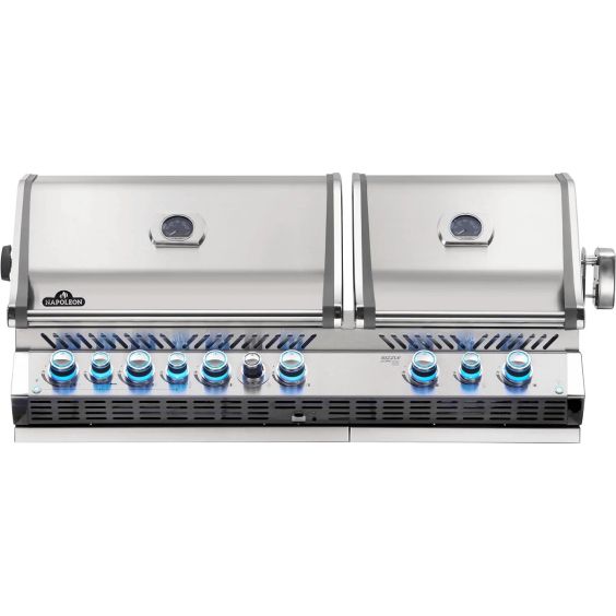 Napoleon Prestige PRO 825 Built-in Natural Gas Grill with Infrared Rear Burner, Infrared Sear Burners &amp; Rotisserie Kit - BIPRO825RBINSS-3