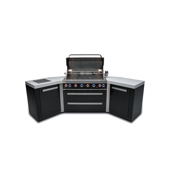 Mont Alpi 805 Black Stainless Steel Island w/ 45 Degree Corners - MAi805-BSS45