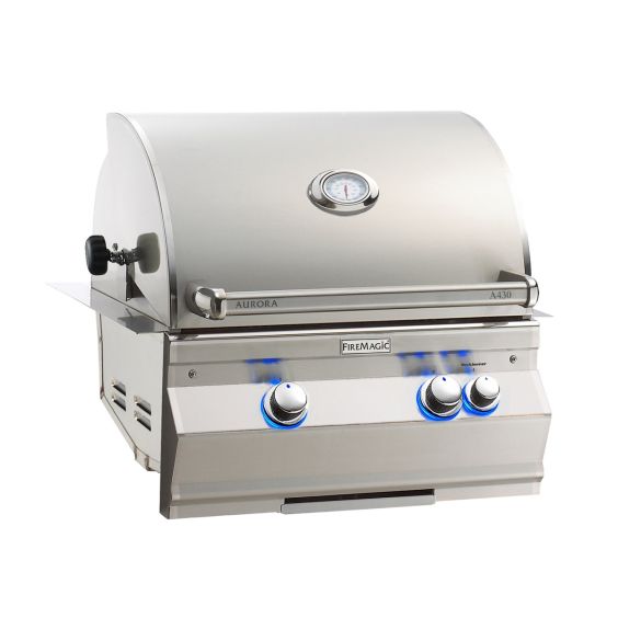 Fire Magic Aurora A430i Built-In Gas Grill with Infrared Burner and Analog Thermometer (without Rotisserie Backburner)