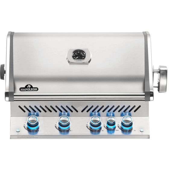 Napoleon Prestige PRO 500 Built-in Propane Gas Grill with Infrared Rear Burner &amp; Rotisserie Kit - BIPRO500RBPSS-3