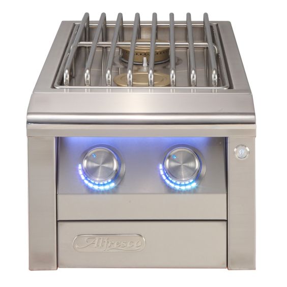 Alfresco AIPG Built-In Propane Double Side Burner - Signal White-Gloss - AIPGSB-2-LP-S9003