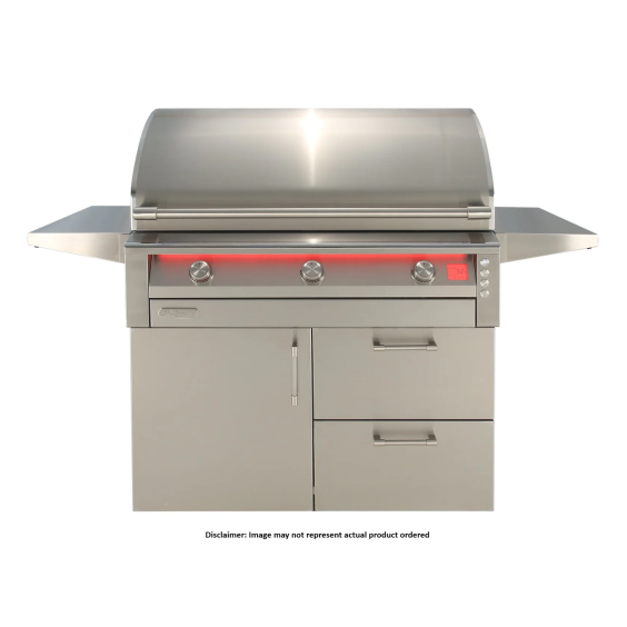 Alfresco AIPG 36-Inch Freestanding Natural Gas Grill - Signal White/Matte - AIPG-36C-NG-SM9003