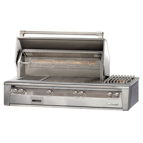 Alfresco 56-inch LXE Deluxe Built-In Gas BBQ Grill with Side Burner - Natural Gas - ALXE-56-NG