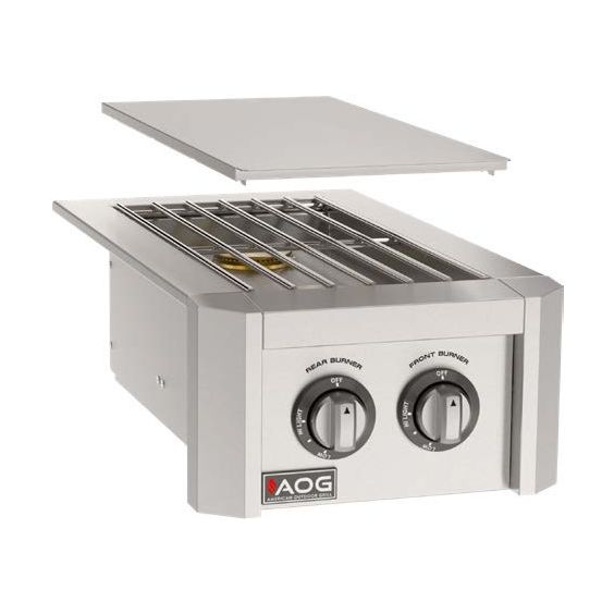 American Outdoor Grill T-Series Built-In Double Side Burner And Color Panel Option - Natural Gas - AOG2SBT