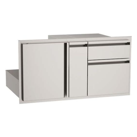 American Outdoor Grill Door With Double Drawer & Platter Storage - AOG36ADP
