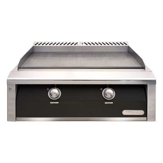 Alfresco 30-Inch Built-In Gas Griddle - Propane - Jet Black-Gloss - AXE-30GT-LP-S9005