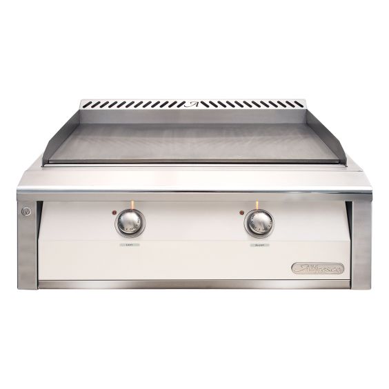 Alfresco 30-Inch Built-In Gas Griddle - Propane - Signal White-Matte - AXE-30GT-LP-SM9003