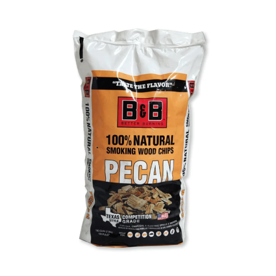 B&amp;B Charcoal All Natural Smoking Wood Chips Pecan - C00123-B