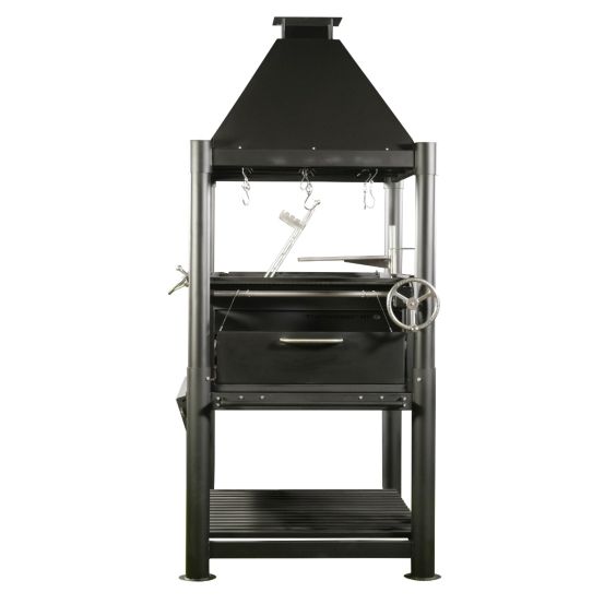 Tagwood The Beast XL Santa Maria Wood Fire &amp; Charcoal Gaucho Grill - Cold-Roll Steel - BBQ12SI