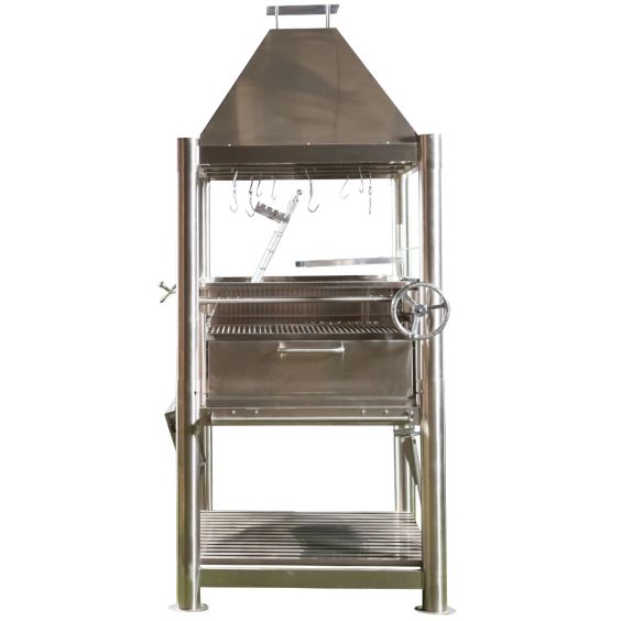 Tagwood The Beast XL Santa Maria Wood Fire &amp; Charcoal Gaucho Grill - Stainless Steel - BBQ12SS