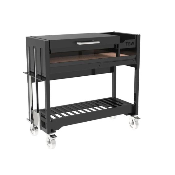 Tagwood Freestanding Argentine Wood Fire &amp; Charcoal Gaucho Grill - Cold-Roll Steel - BBQ18SI