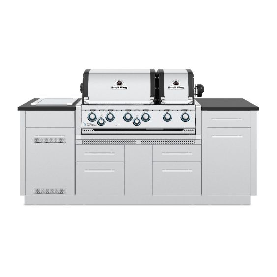Broil King Imperial S 690i 6-Burner Propane Gas Grill Center With Rotisserie &amp; Side Burner - Stainless Steel - 897844