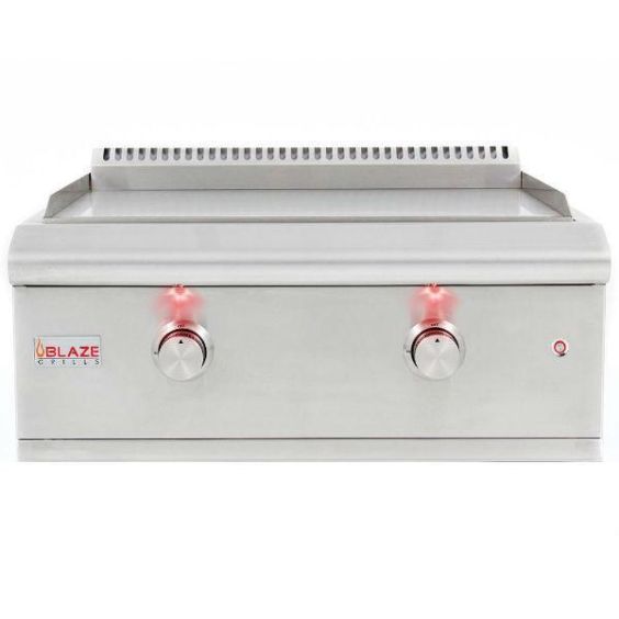 Blaze 30 inch Built-In Gas Griddle with Lights - Propane