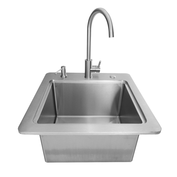 Coyote 21" Sink w/ Drain, Faucet & Soap Dispenser - C3SINKF21