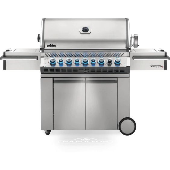 Napoleon Prestige PRO 665 Natural Gas Grill with Infrared Rear Burner and Infrared Side Burner and Rotisserie Kit - PRO665RSIBNSS-3