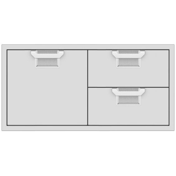 Aspire by Hestan 42-Inch Double Drawer and Storage Door Combo - AESDR42