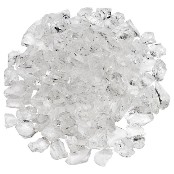 American Fireglass Ice Medium Fire Pit Glass 10lbs Jar - CG-ICE-M-10-J