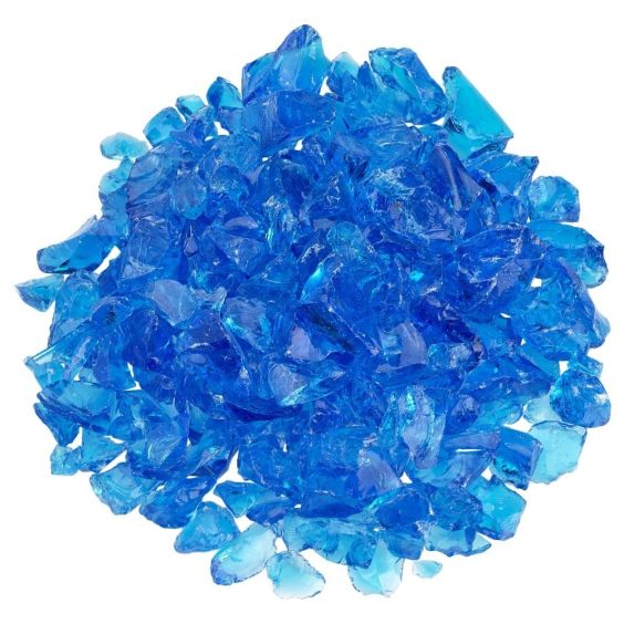 American Fireglass Turquoise Medium  Fire Pit Glass 10lbs Jar - CG-TURQUOISE-M-10-J