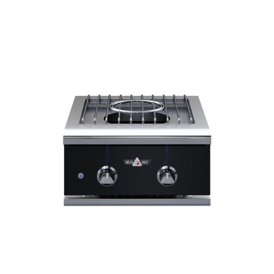 Delta Heat 22-Inch Built-In Natural Gas Power Burner - Black Control Panel - DHPW22-KN