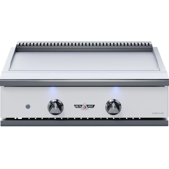 Delta Heat 32-Inch Built-In Propane Teppanyaki Griddle - White Control Panel - DHTG32-WL
