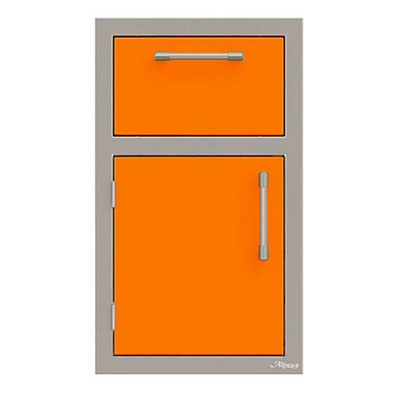 Alfresco Paper Towel Holder Drawer and Door Combo - Left Door - Luminous Orange-Gloss - AXE-DTH-L-S2005
