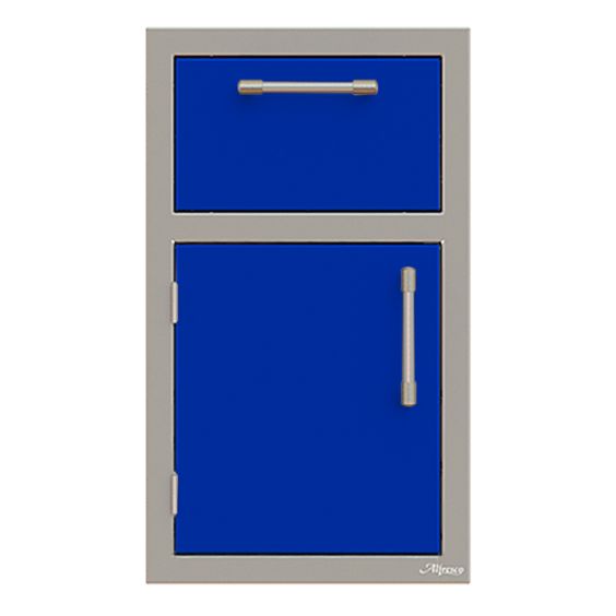 Alfresco Paper Towel Holder Drawer and Door Combo - Left Door - Ultramarine Blue-Gloss - AXE-DTH-L-S5002