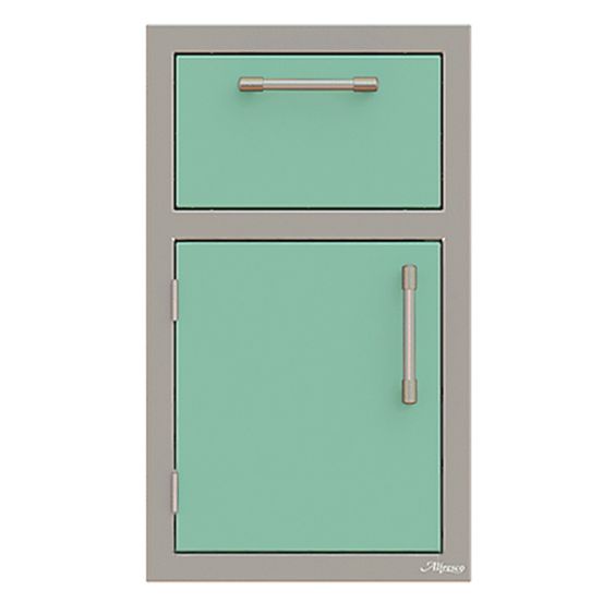 Alfresco Paper Towel Holder Drawer and Door Combo - Left Door - Light Green-Gloss - AXE-DTH-L-S6027