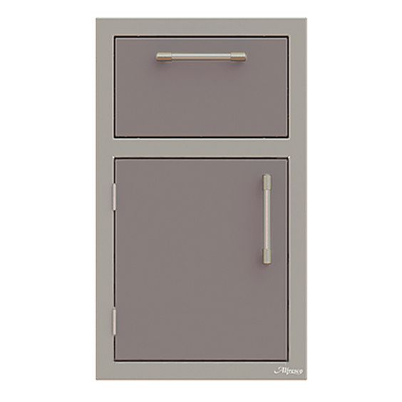 Alfresco Paper Towel Holder Drawer and Door Combo - Left Door - Signal Grey-Gloss - AXE-DTH-L-S7004