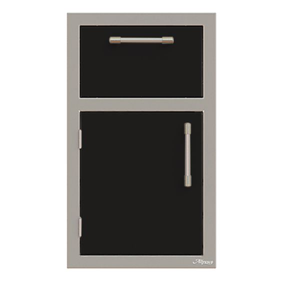 Alfresco Paper Towel Holder Drawer and Door Combo - Left Door - Jet Black-Gloss - AXE-DTH-L-S9005