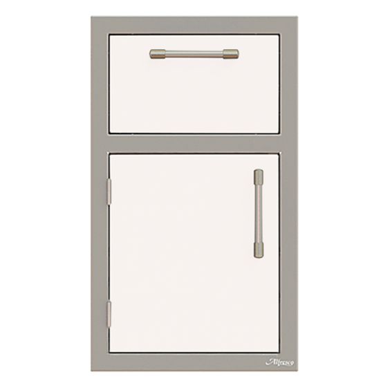Alfresco Paper Towel Holder Drawer and Door Combo - Left Door - Signal White-Matte - AXE-DTH-L-SM9003