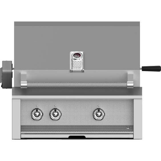Hestan 30" Built-In Grill with Rotisserie and U-Burner-Stainless Steel-Natural Gas