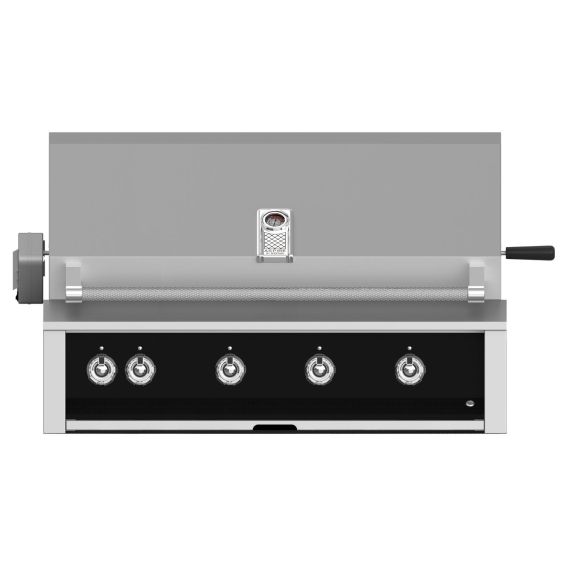 Hestan 42" Built-In Grill with Rotisserie and U-Burner-Stealth-Black-Natural Gas