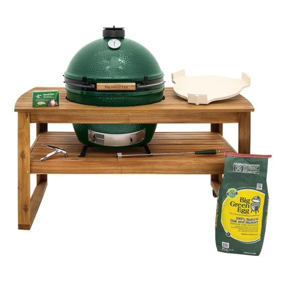 Big Green Egg XLarge EGG in Acacia Table Package