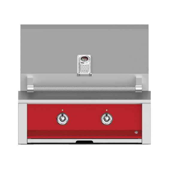Hestan 30" Built-In Grill with Sear and U-Burner-Matador-Red-Propane