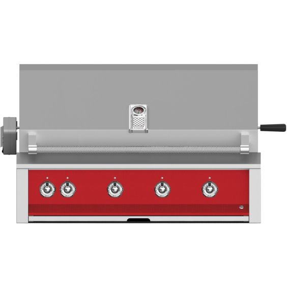 Hestan 42" Built-In Grill with Sear, Rotisserie and U-Burner-Matador-Red-Propane