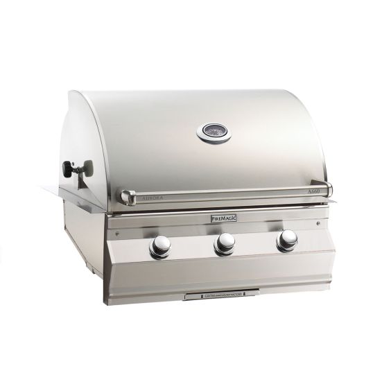 Fire Magic Aurora A660i Built-In Gas Grill with Infrared Burner and Analog Thermometer (without Rotisserie Backburner)