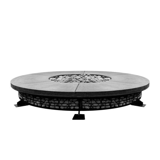 Prism Hardscapes Fuego 89" Pewter Color NG Fire Table - PH-FUEGO8FTD-4