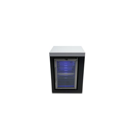 Mont Alpi 2.6 Cu. Ft. Outdoor Rated Refrigerator Cabinet Module - Black Stainless Steel - MASFM-BSS
