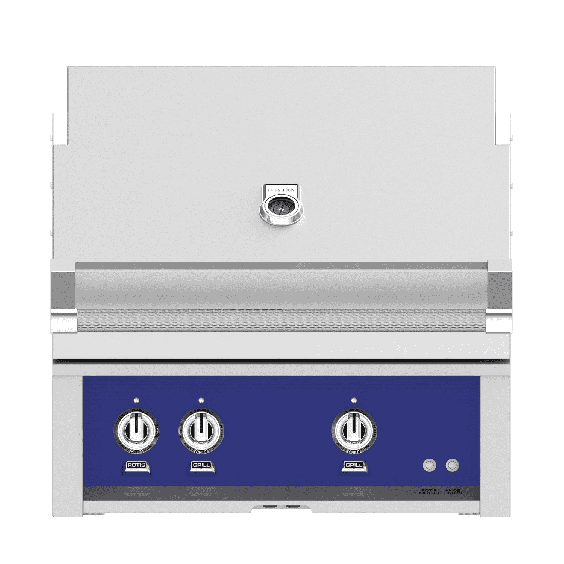 Hestan Steeletto 30" Built-in Grill with Trellis, and Rotisserie-Blue-Propane