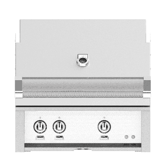 Hestan Steeletto 30" Built-in Grill with Trellis, and Rotisserie-White-Propane