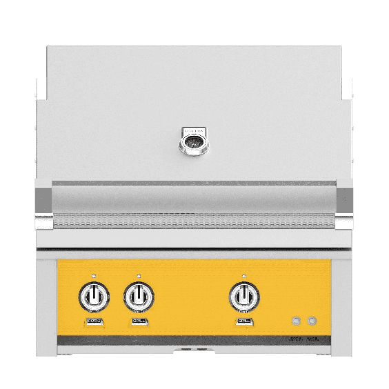 Hestan Steeletto 30" Built-in Grill with Trellis, and Rotisserie-Yellow-Propane