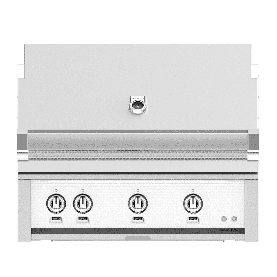 Hestan Matador 36" Built-in Grill with Trellis, Sear, and Rotisserie-White-Propane