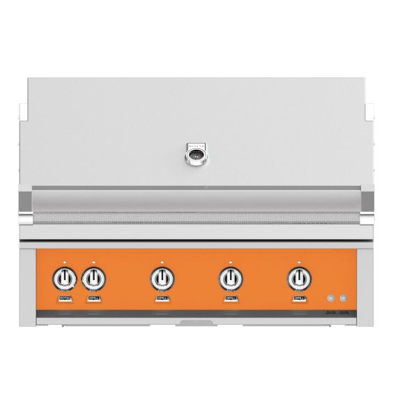Hestan Matador 42" Built-in Grill with Trellis, Sear, and Rotisserie-Orange-Propane