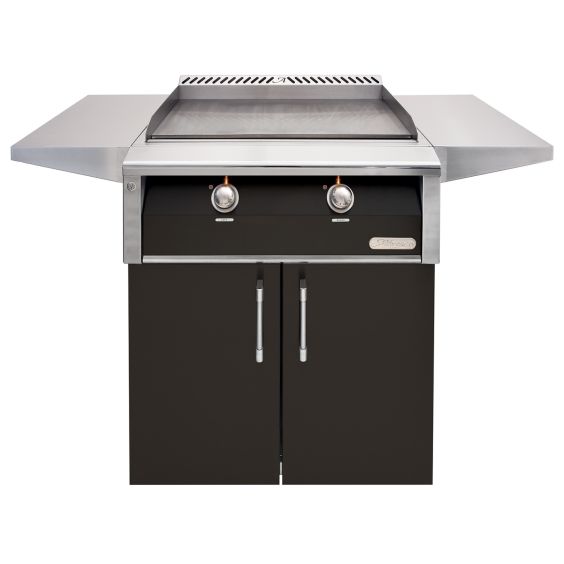 Alfresco 30-Inch Dedicated Griddle with Cart - Natural Gas - Jet Black-Matte - AXE-30GTC-NG-SM9005