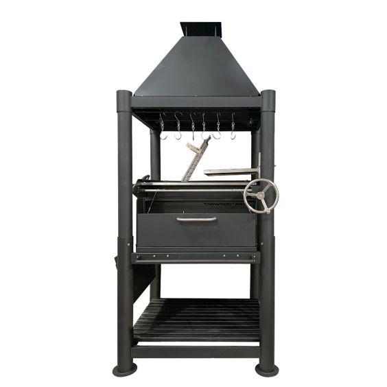 Tagwood BBQ Beast Argentine Wood Fire &amp; Charcoal Grill - Black - BBQ02SIB
