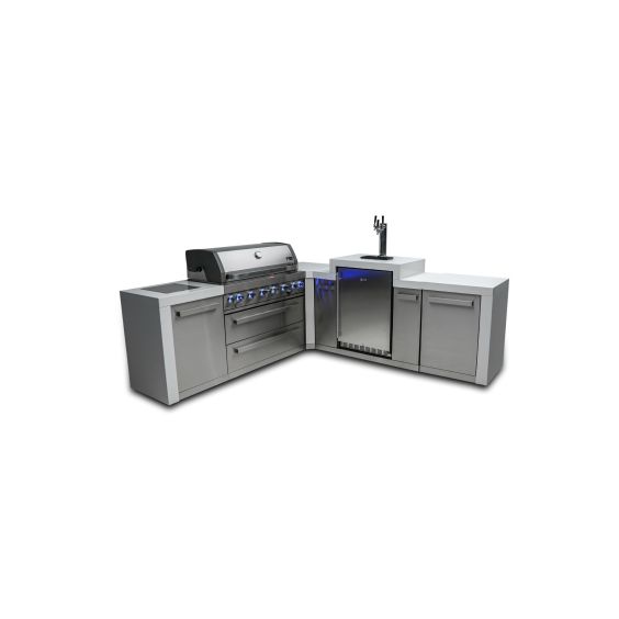 Mont Alpi 805 Deluxe Island w/ 90 Degree Corner & Kegerator - MAi805-D90KEG