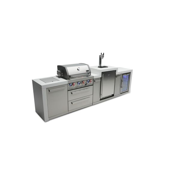 Mont Alpi 400 Deluxe Island w/ Kegerator & Fridge Cabinet - MAi400-DKEGFC